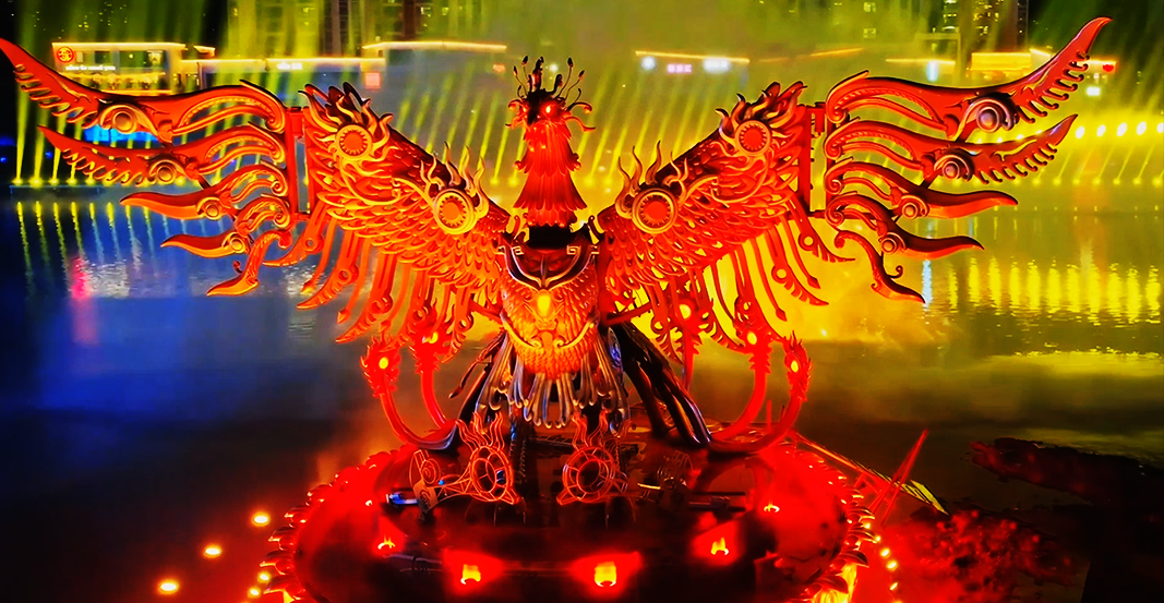 Phoenix Mecha “Giant Beast + Lighting Show”— The Phoenix Dance of Luling